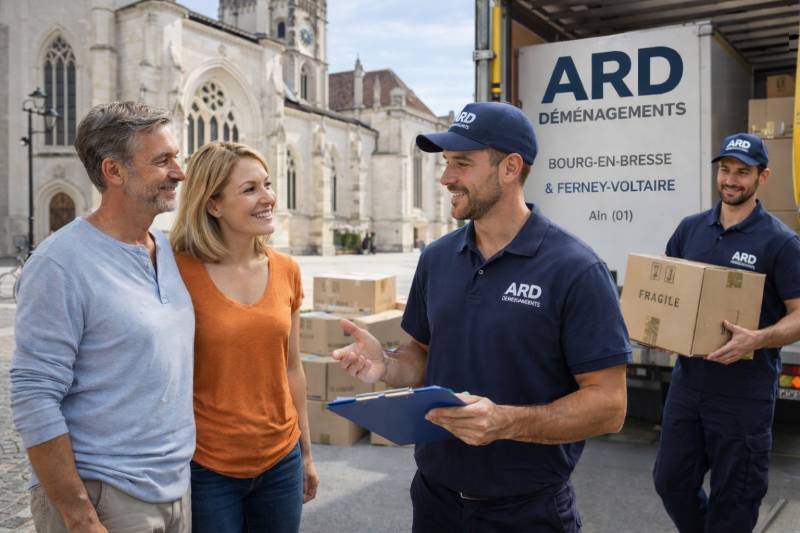 Déménageur à proximité dans l'Ain